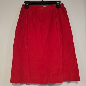 Villager Vibrant Red A-Line Skirt